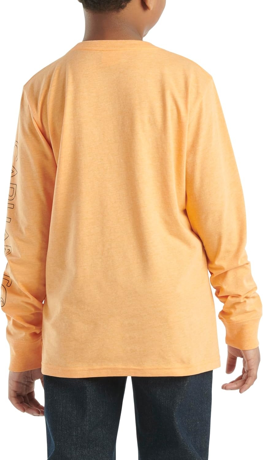 image:imageCarhartt Kids CA6619 LongSleeve Graphic Pocket TShirtTangerine Heather