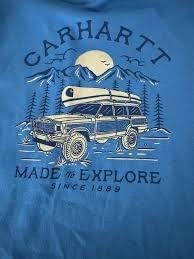 image:imageCarhartt Kids CA6737 ShortSleeve Wilderness Pocket TShirt BoysBright Blue