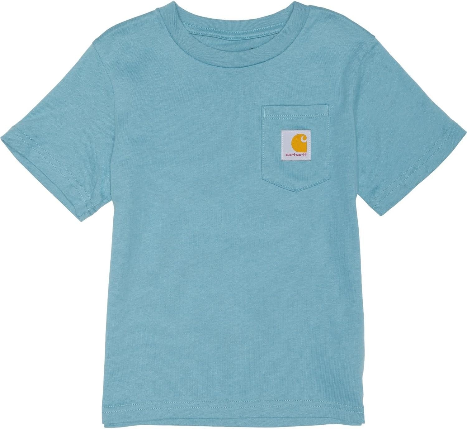 image:imageCarhartt Kids CA6737 ShortSleeve Wilderness Pocket TShirt BoysMedium Blue on the Trail