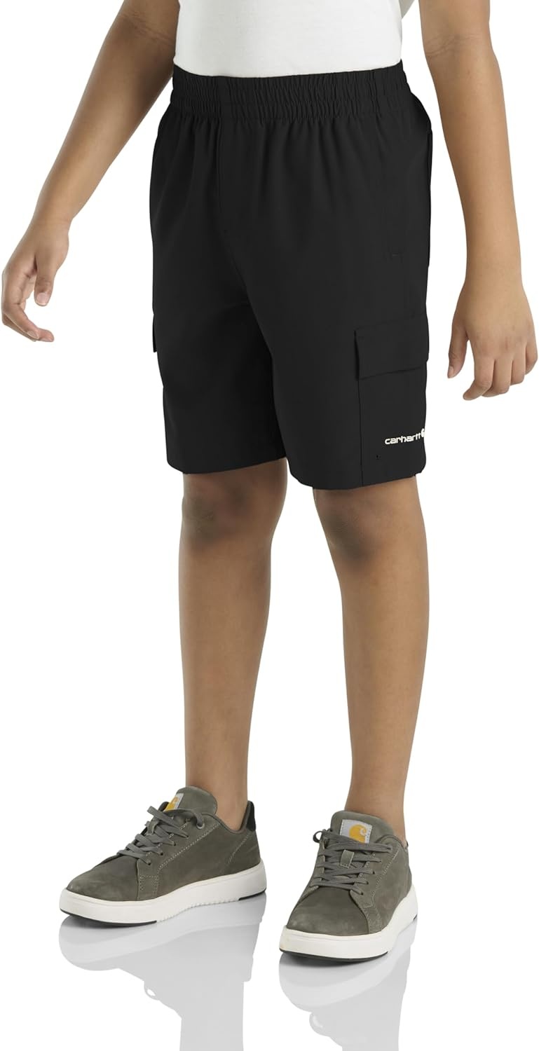 image:imageCarhartt Kids CH8332 Rugged Flex Ripstop Work Short BoysCaviar Black Ripstop