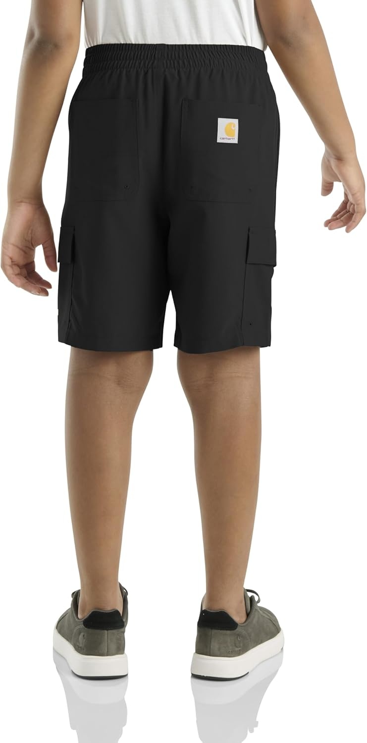 image:imageCarhartt Kids CH8332 Rugged Flex Ripstop Work Short BoysCaviar Black Ripstop