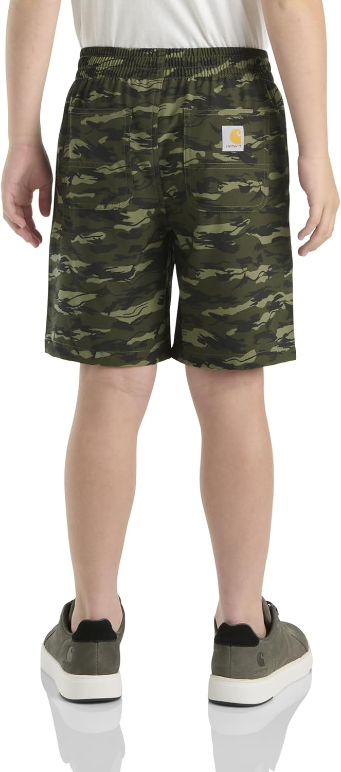 image:imageCarhartt Kids CH8332 Rugged Flex Ripstop Work Short BoysDark Green Rugged Flex