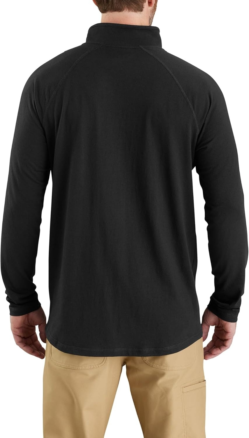 image:imageCarhartt Mens 104255 Force Relaxed Fit Quarter Zip Pocket TShirtBlack