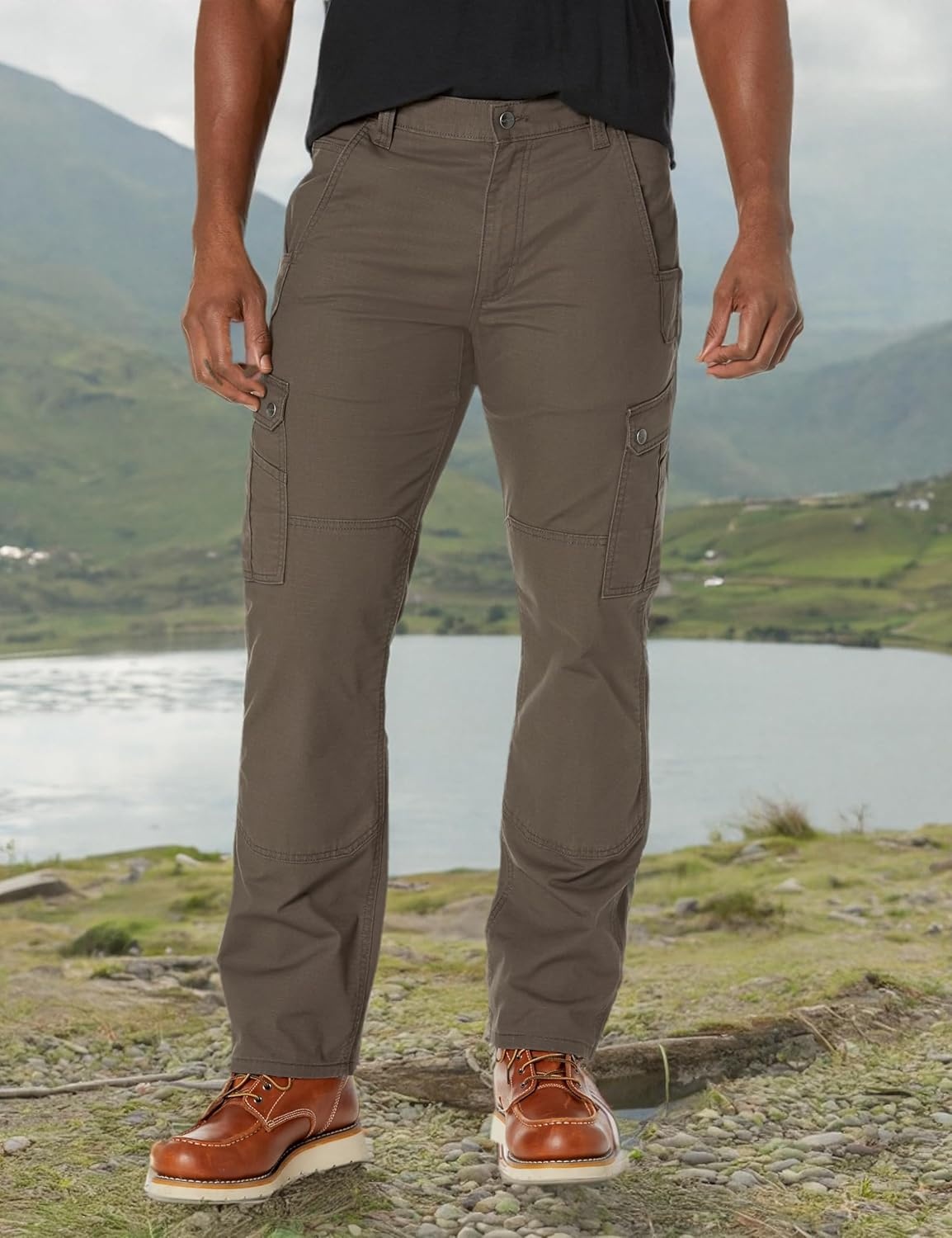 image:imageCarhartt Mens 105461 Rugged Flex Relaxed Fit Ripstop Cargo Work PantDark Coffee
