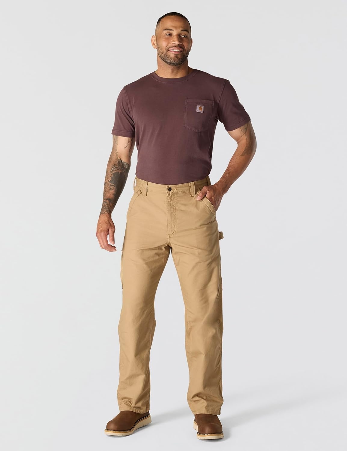 image:imageCarhartt Mens B151 Canvas Work Loose Fit PantDark Khaki