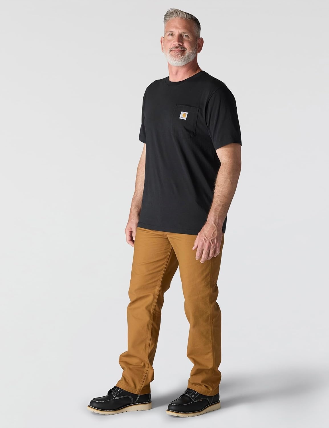 image:imageCarhartt Mens BigTall Force Cotton Delmont Short Sleeve T Shirt Relaxed FitBlack