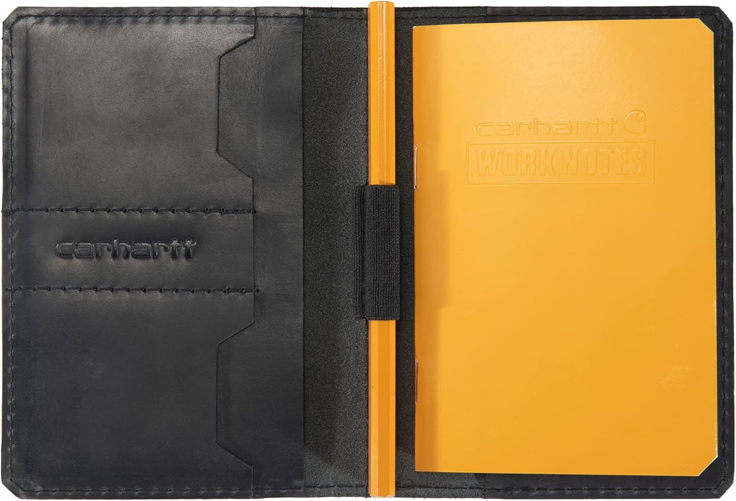 image:imageCarhartt Mens Craftsman Leather Wallets Available in Multiple Styles and Colors Brown Front PocketBlack Notebook