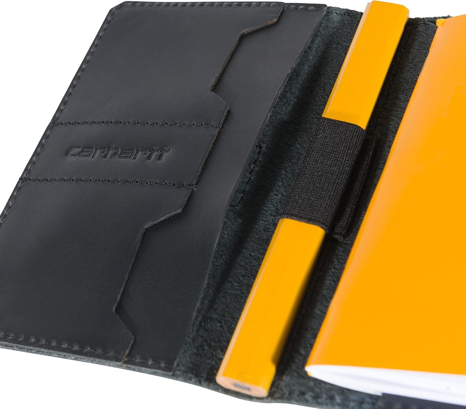 image:imageCarhartt Mens Craftsman Leather Wallets Available in Multiple Styles and Colors Brown Front PocketBlack Notebook