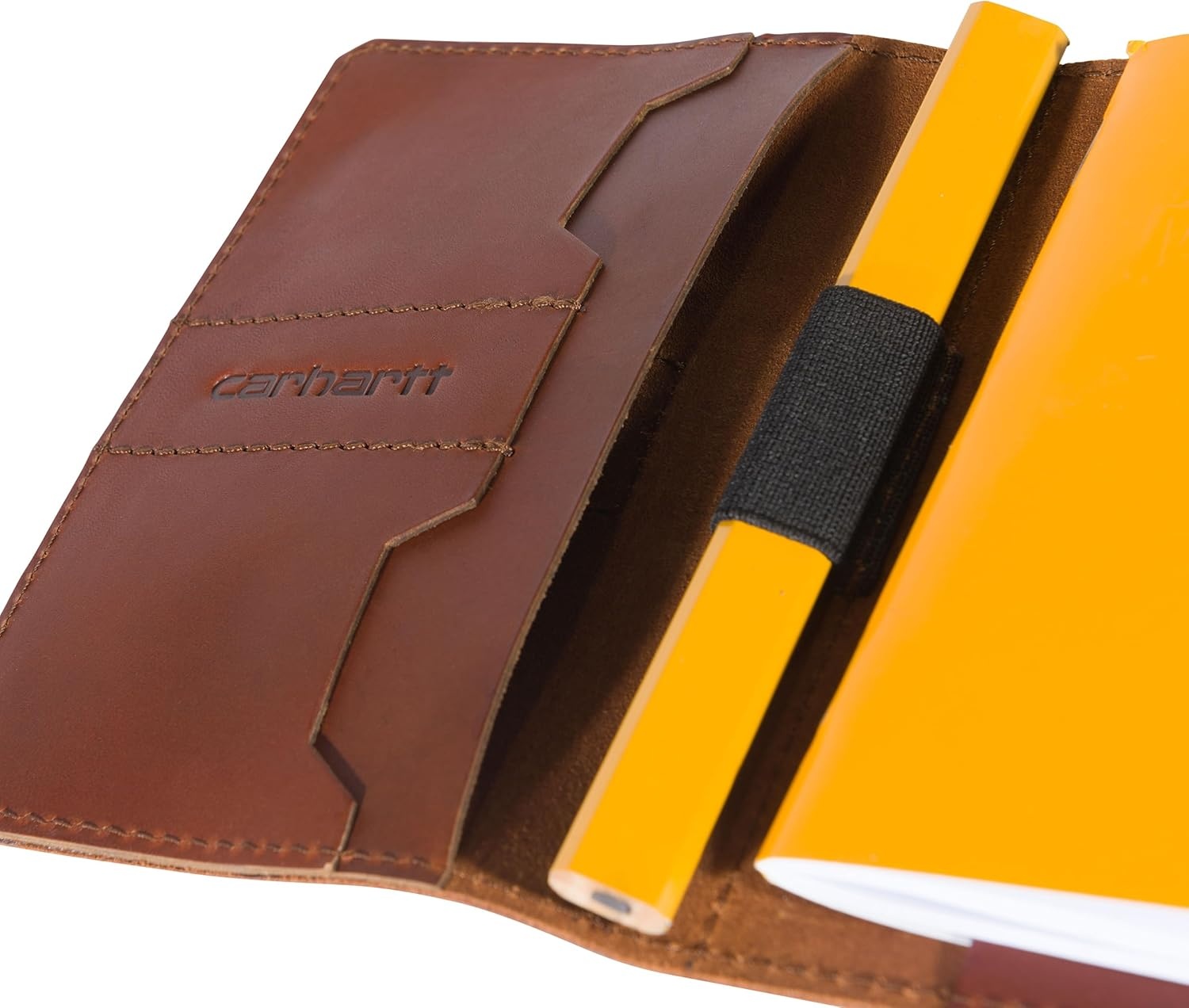 image:imageCarhartt Mens Craftsman Leather Wallets Available in Multiple Styles and Colors Brown Front PocketBrown Notebook