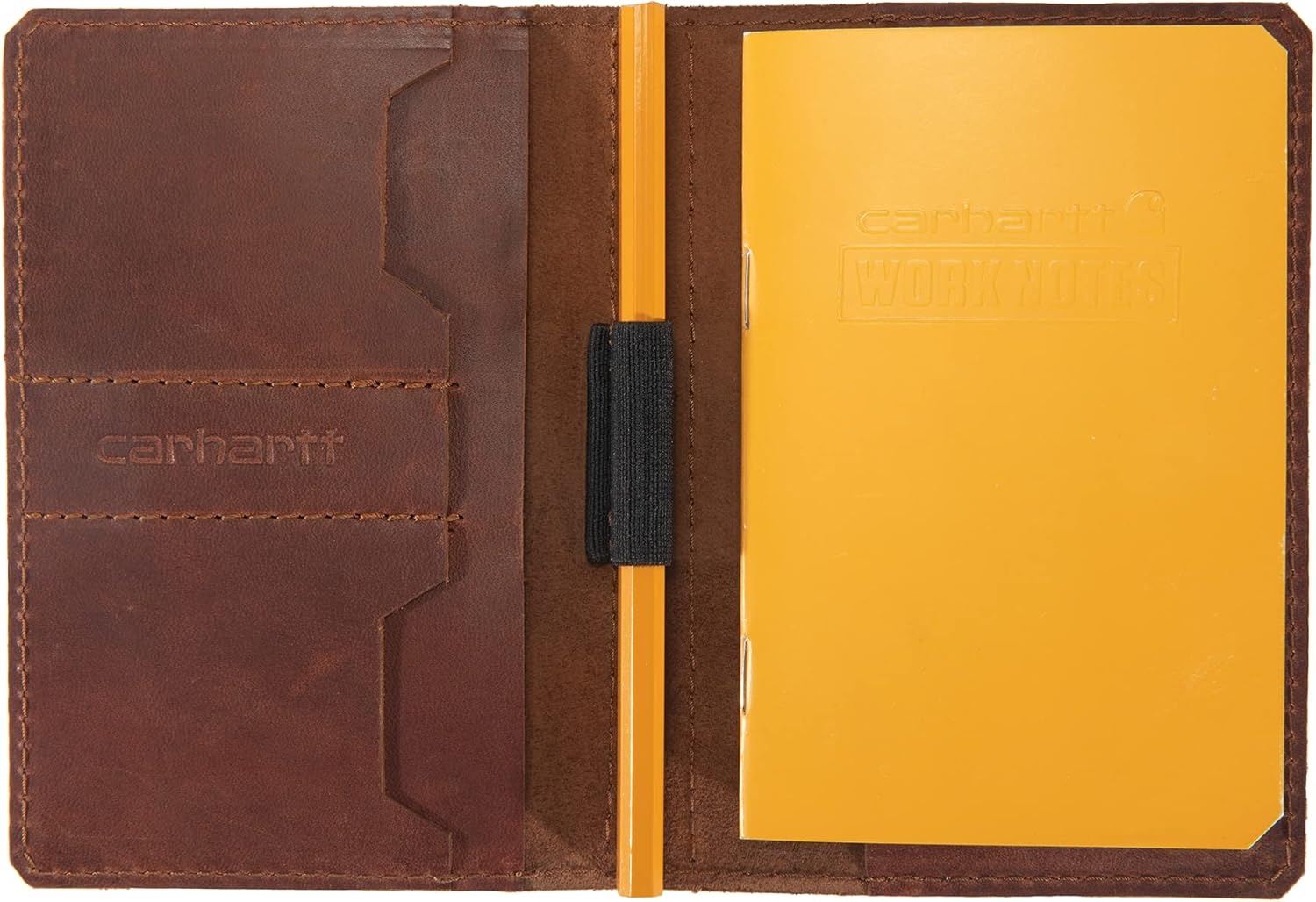 image:imageCarhartt Mens Craftsman Leather Wallets Available in Multiple Styles and Colors Brown Front PocketBrown Notebook