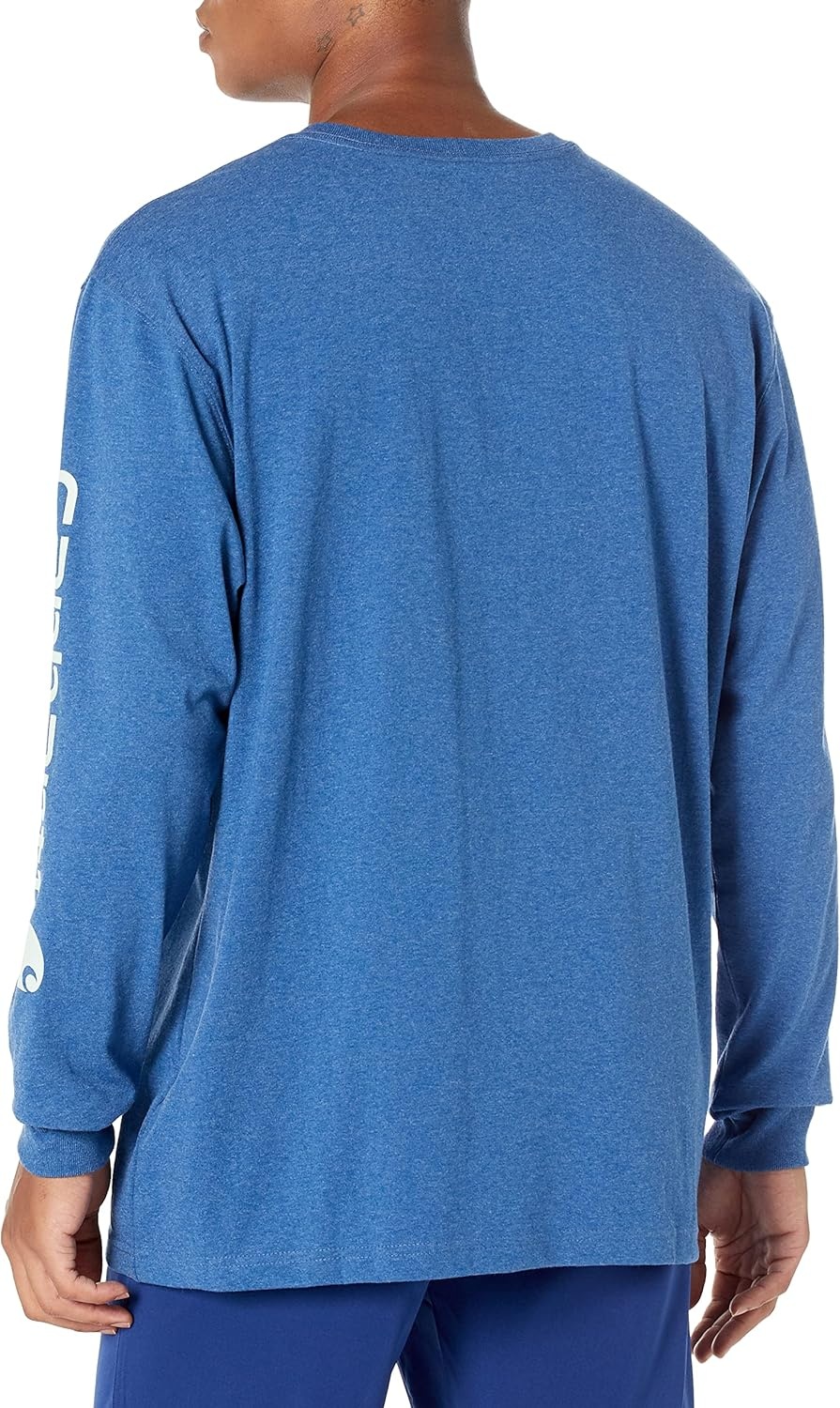 image:imageCarhartt Mens Dearborn Loose LongSleeve Logo TShirt CloseoutLakeshore Heather