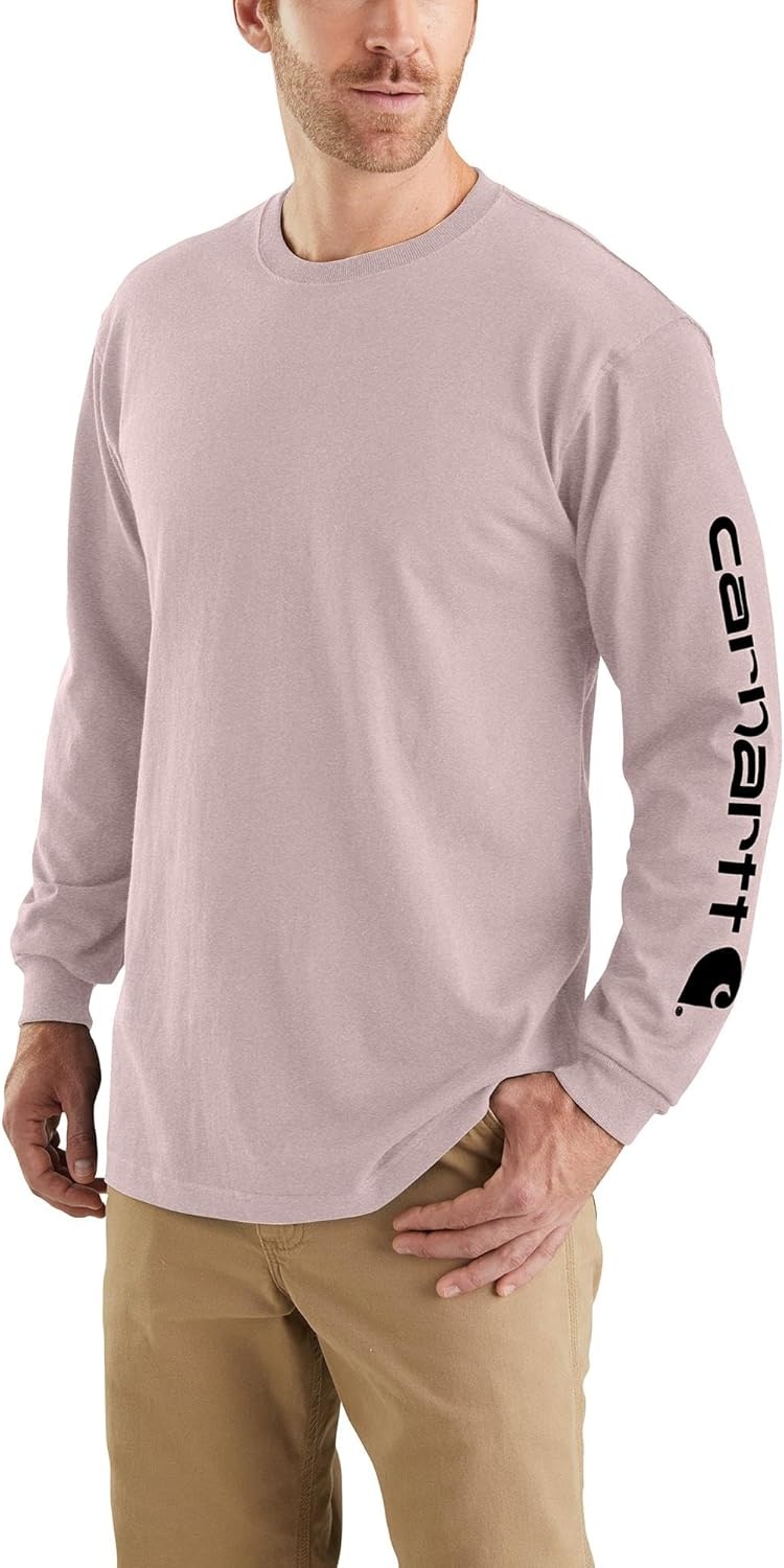 image:imageCarhartt Mens Dearborn Loose LongSleeve Logo TShirt CloseoutMink