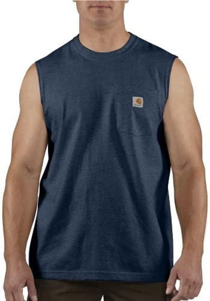 image:imageCarhartt Mens Dearborn Relaxed Sleeveless TShirtNavy