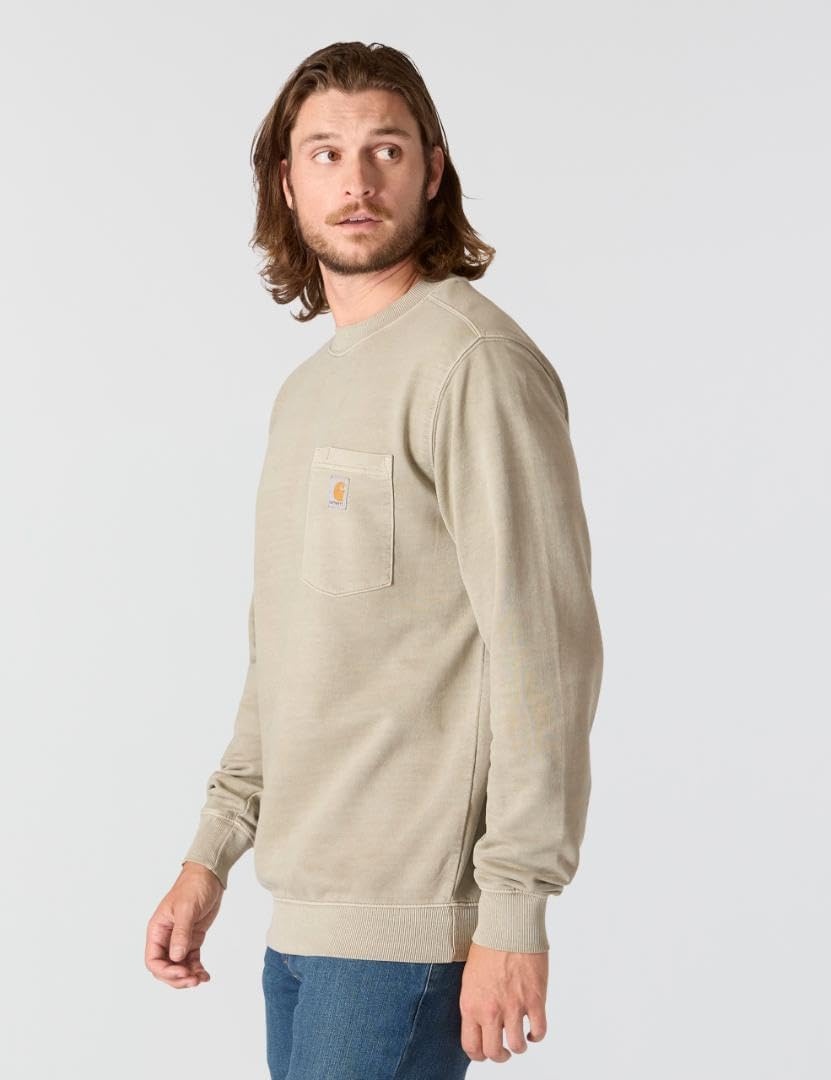 image:imageCarhartt Mens Durham Garment Dyed Crewneck SweatshirtGreige