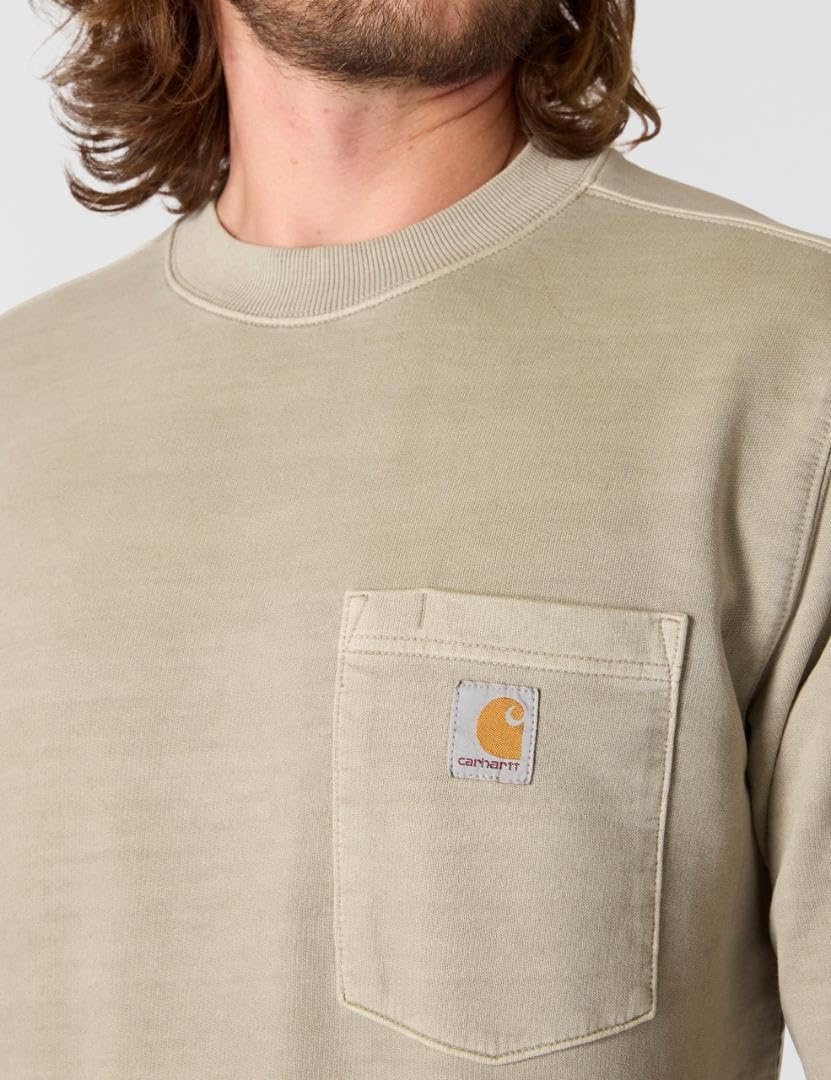 image:imageCarhartt Mens Durham Garment Dyed Crewneck SweatshirtGreige
