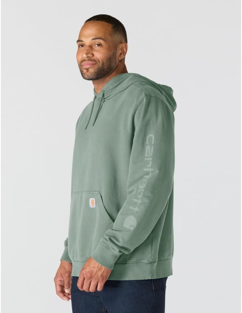 image:imageCarhartt Mens Durham Garment Dyed Logo SweatshirtGreen Slate