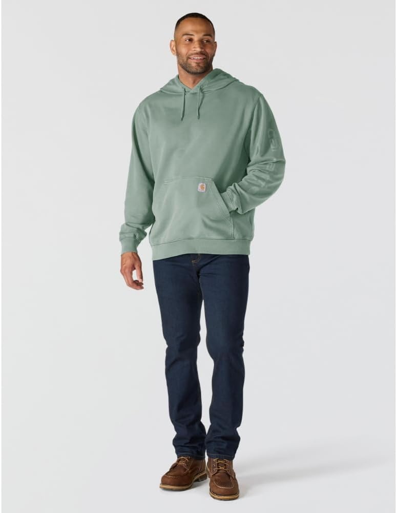 image:imageCarhartt Mens Durham Garment Dyed Logo SweatshirtGreen Slate