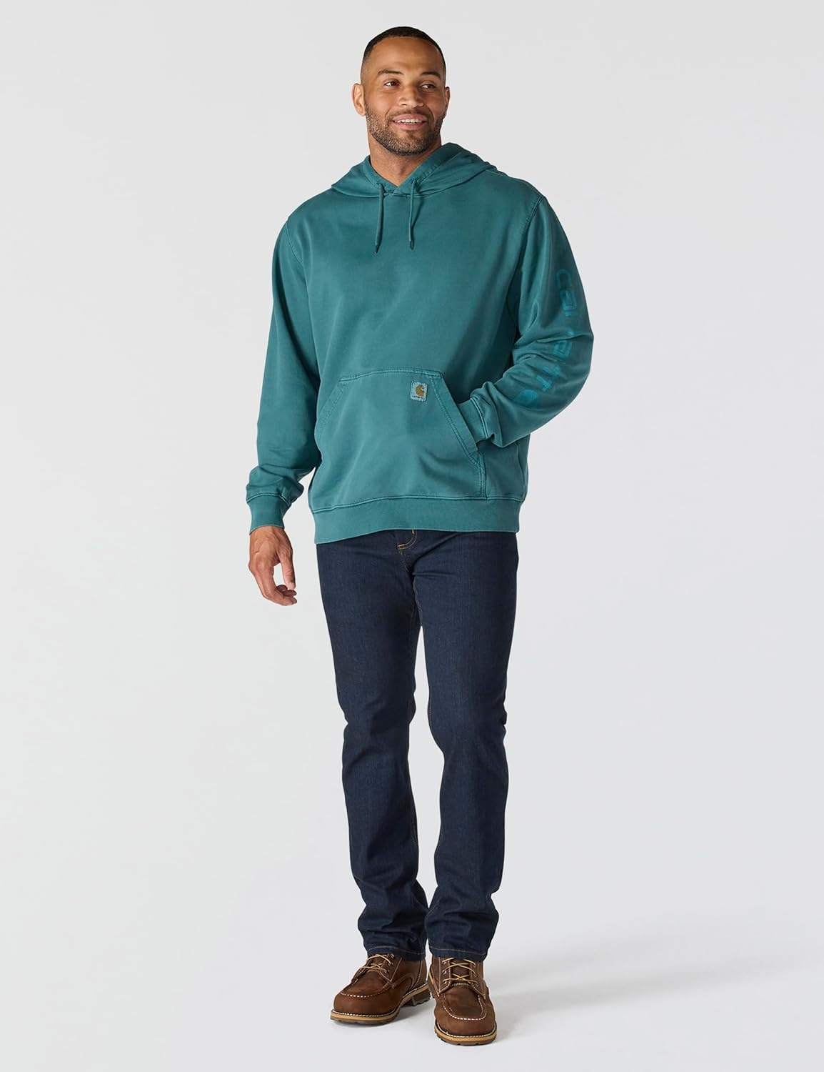 image:imageCarhartt Mens Durham Garment Dyed Logo SweatshirtGreenstone