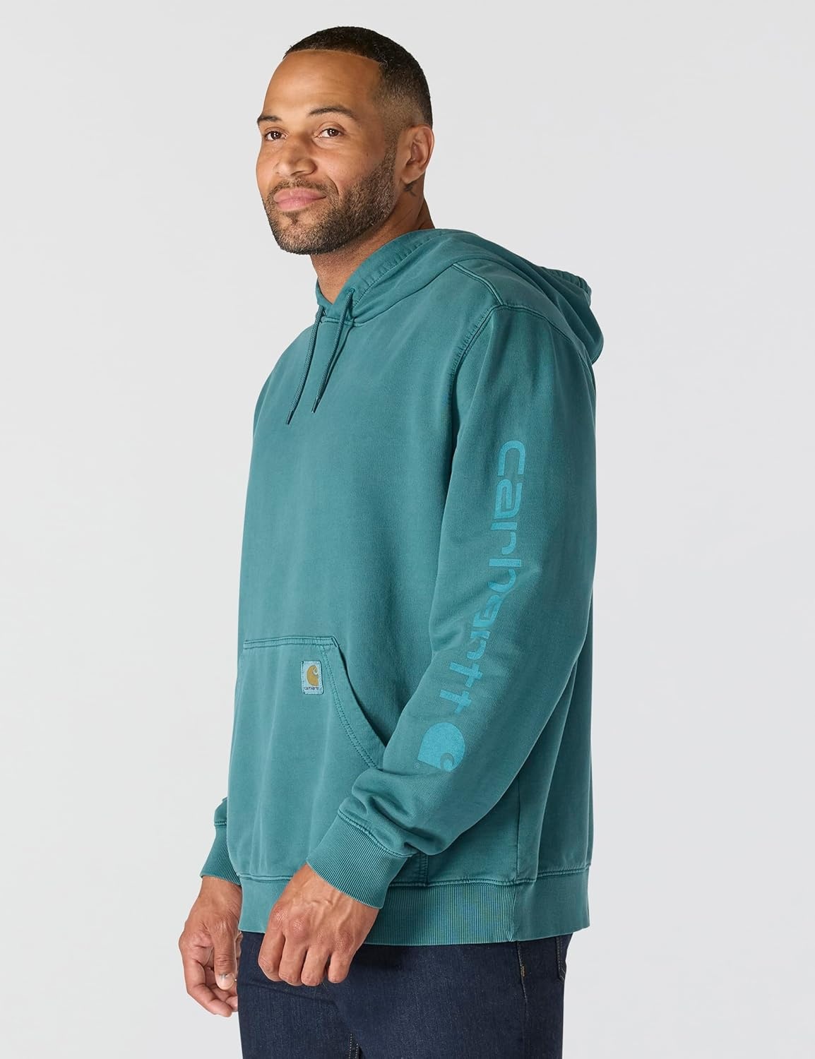 image:imageCarhartt Mens Durham Garment Dyed Logo SweatshirtGreenstone