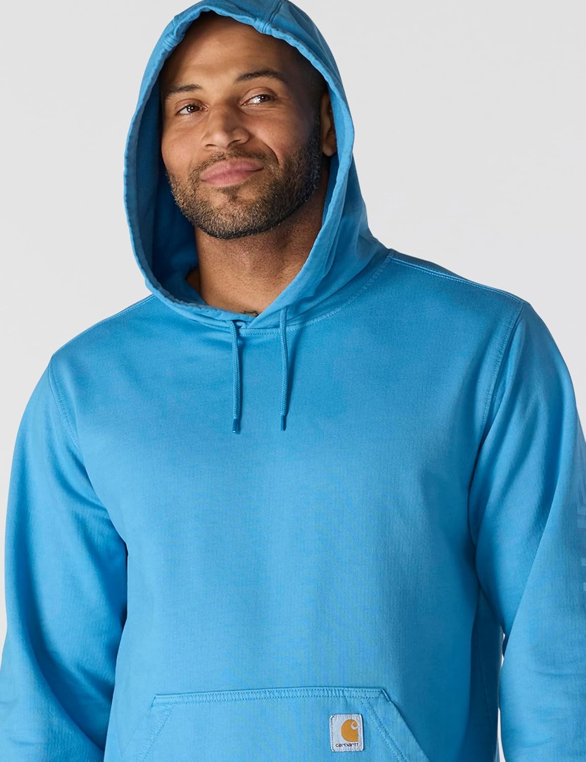 image:imageCarhartt Mens Durham Garment Dyed Logo SweatshirtHorizon Blue