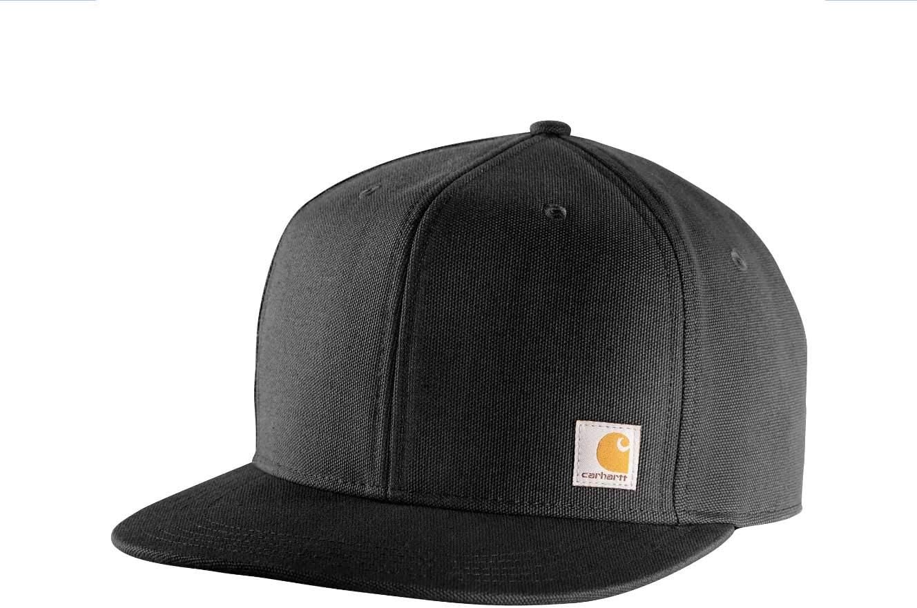 image:imageCarhartt Mens Firm Duck Flat Brim CapBlack