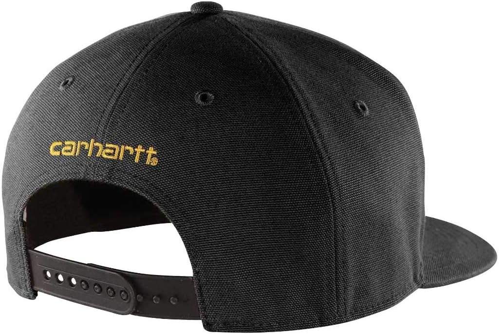 image:imageCarhartt Mens Firm Duck Flat Brim CapBlack