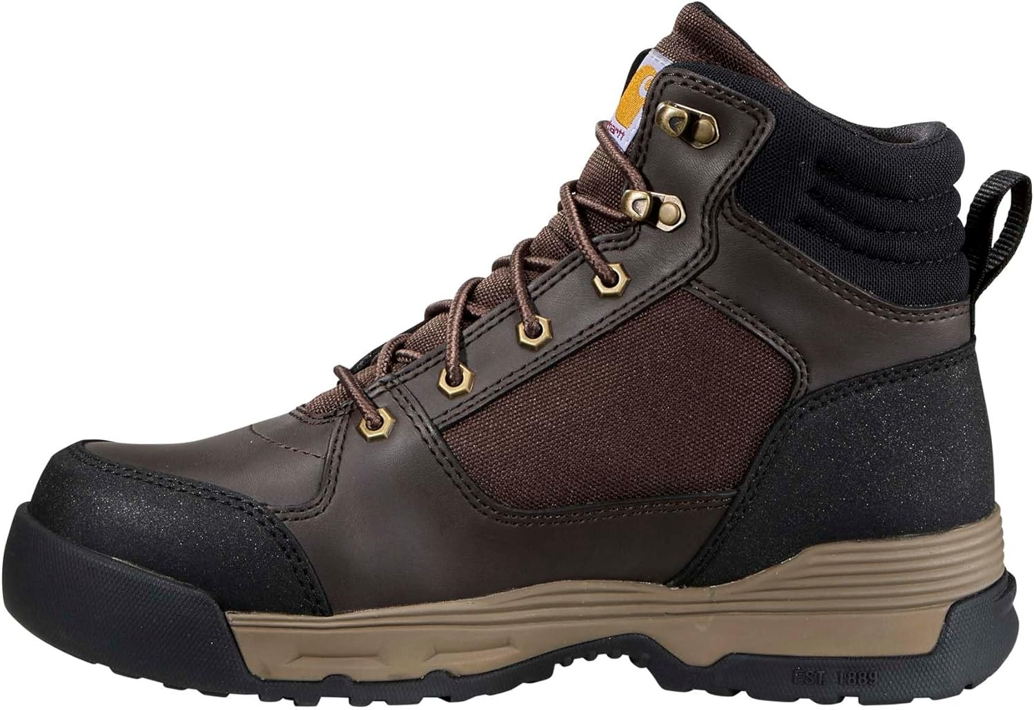 image:imageCarhartt Mens Force HD 6 Composite Toe Work Boot SlipResistant EH Rated FastDry LiningDark Brown