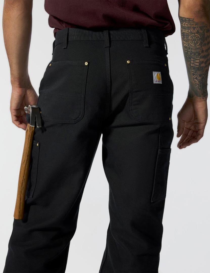 image:imageCarhartt Mens Iconic B01 Firm Duck DoubleFront DungareeBlack