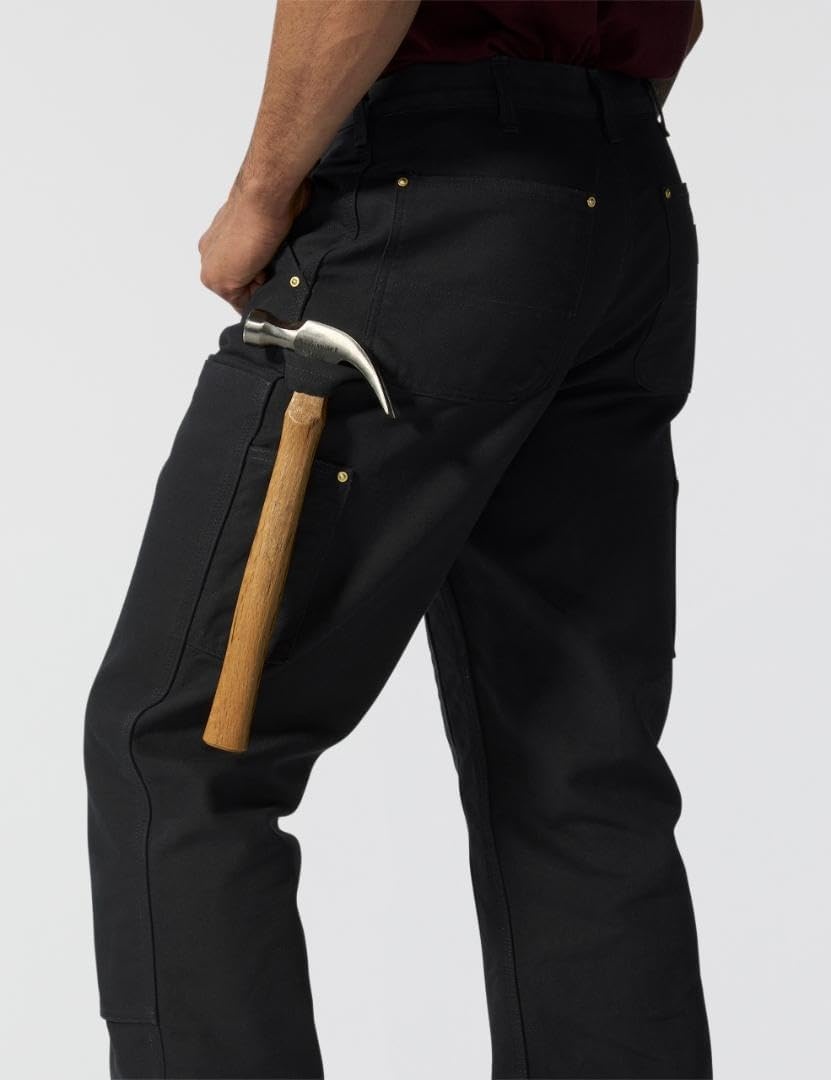 image:imageCarhartt Mens Iconic B01 Firm Duck DoubleFront DungareeBlack