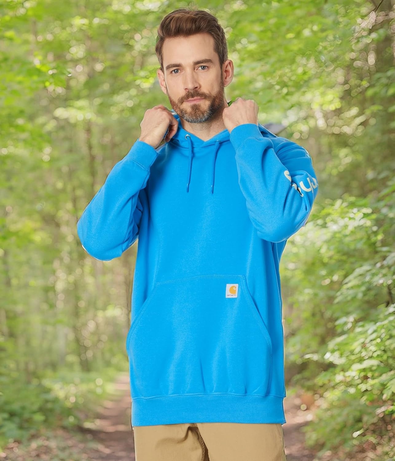 image:imageCarhartt Mens Iconic K288 Logo Sweatshirt CloseoutAtomic Blue