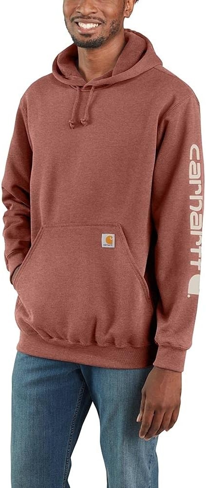 image:imageCarhartt Mens Iconic K288 Logo Sweatshirt CloseoutAuburn Heather