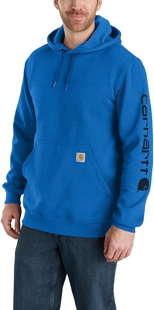 image:imageCarhartt Mens Iconic K288 Logo Sweatshirt CloseoutBeacon Blue Heather