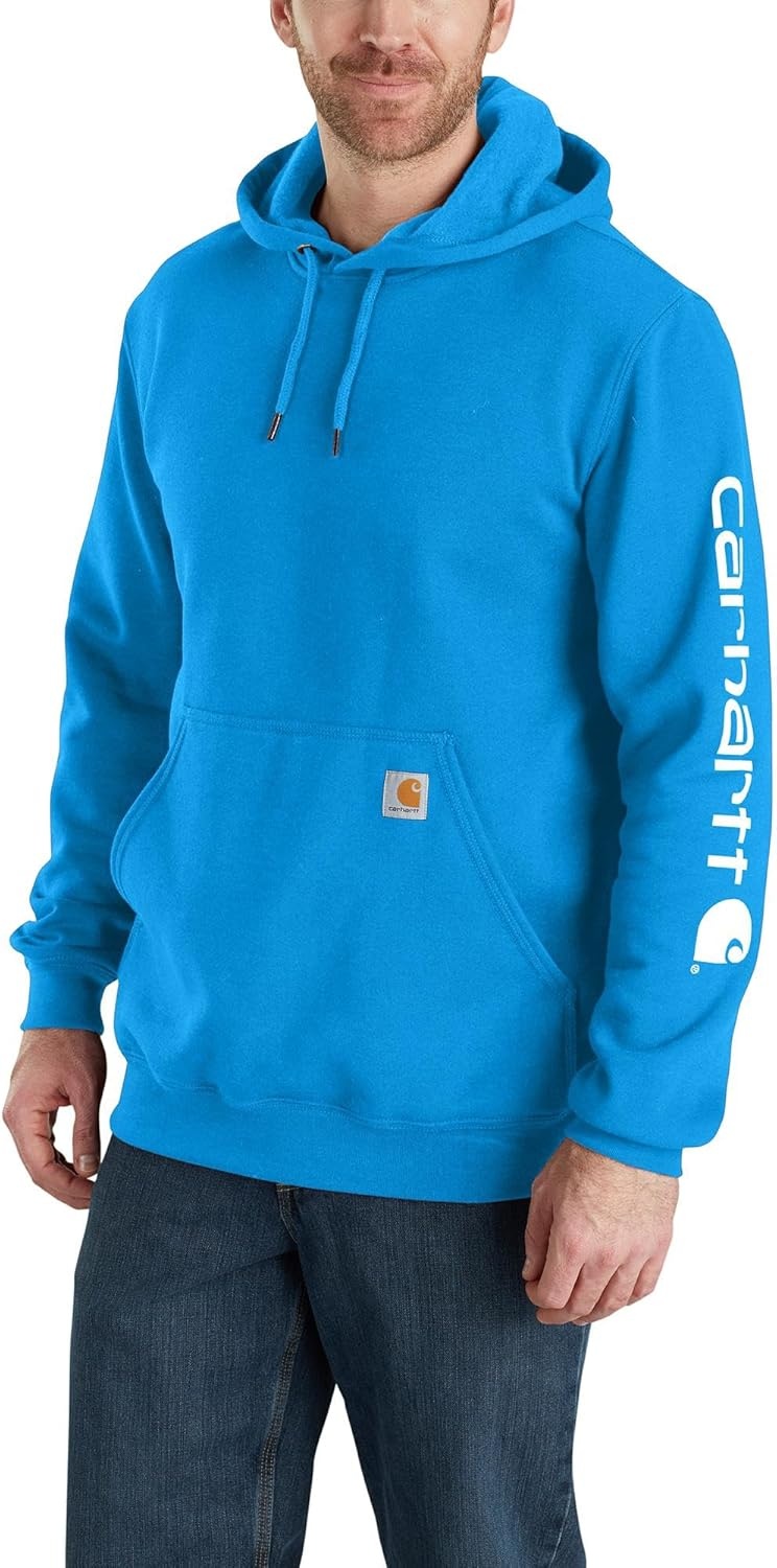 image:imageCarhartt Mens Iconic K288 Logo Sweatshirt CloseoutBlue Glow