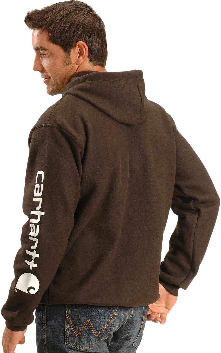 image:imageCarhartt Mens Iconic K288 Logo Sweatshirt CloseoutDark Brown