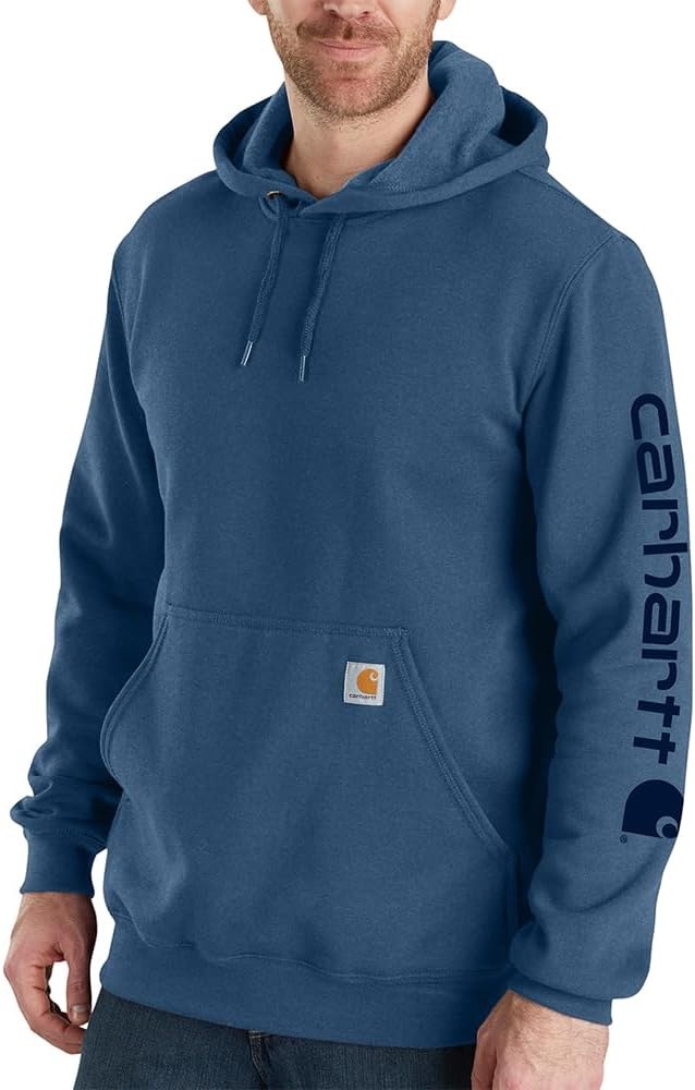 image:imageCarhartt Mens Iconic K288 Logo Sweatshirt CloseoutDeep Ocean Heather