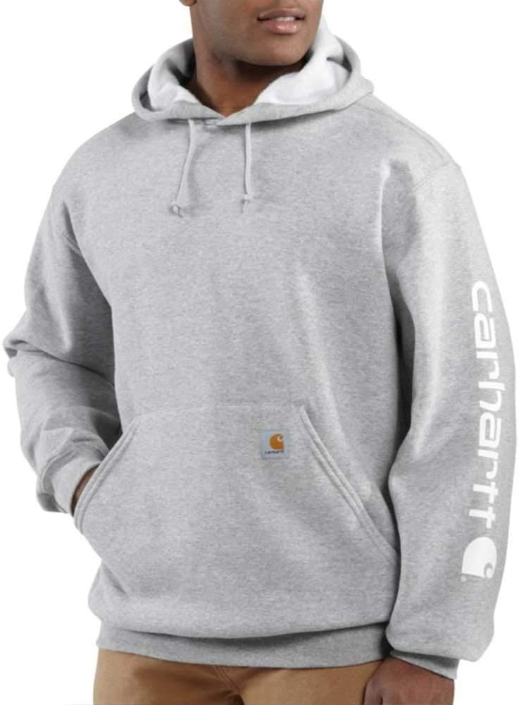 image:imageCarhartt Mens Iconic K288 Logo Sweatshirt CloseoutHeather Gray