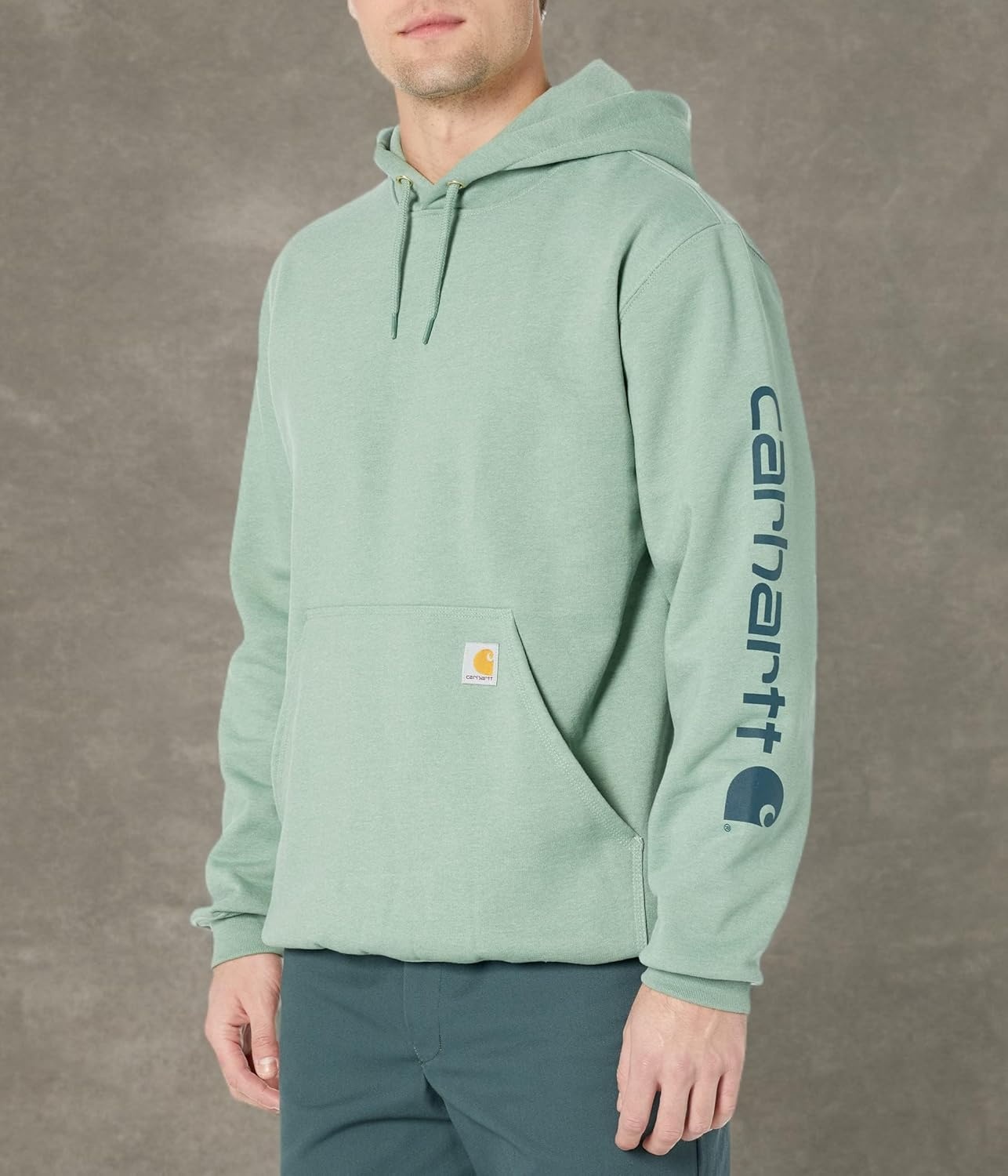 image:imageCarhartt Mens Iconic K288 Logo Sweatshirt CloseoutJade Heather
