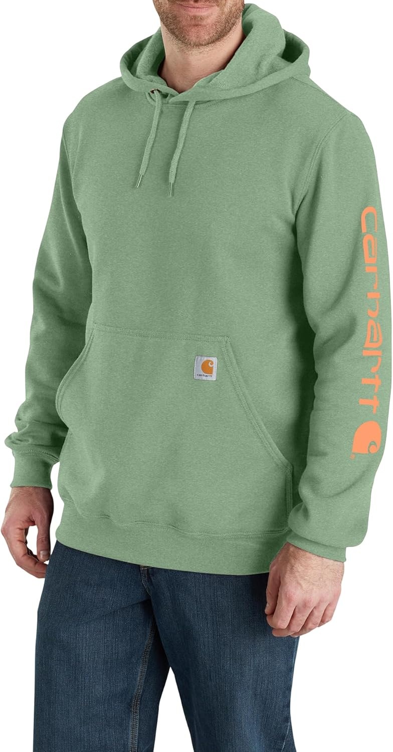 image:imageCarhartt Mens Iconic K288 Logo Sweatshirt CloseoutLoden Frost Heather