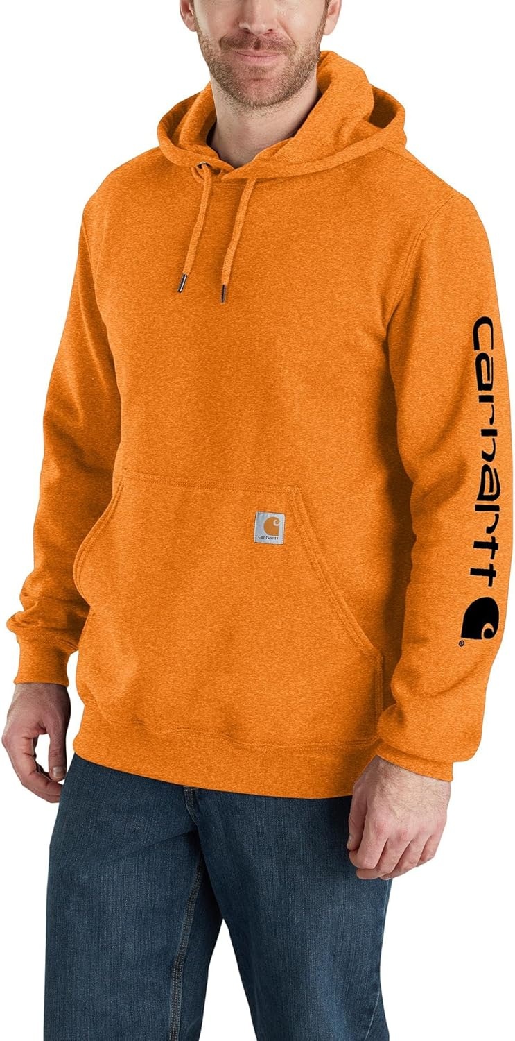 image:imageCarhartt Mens Iconic K288 Logo Sweatshirt CloseoutMarmalade Heather
