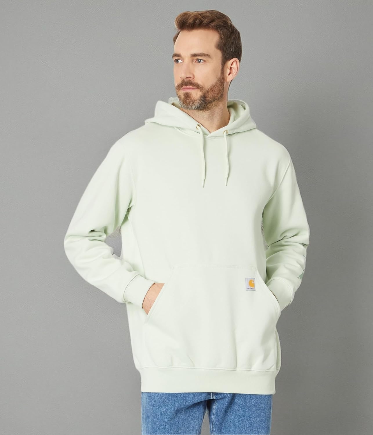 image:imageCarhartt Mens Iconic K288 Logo Sweatshirt CloseoutTender Greens
