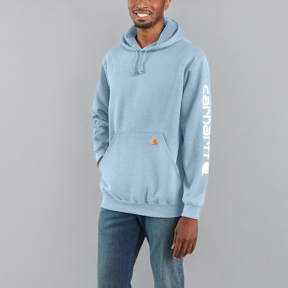 image:imageCarhartt Mens Iconic K288 Logo Sweatshirt CloseoutTourmaline Heather