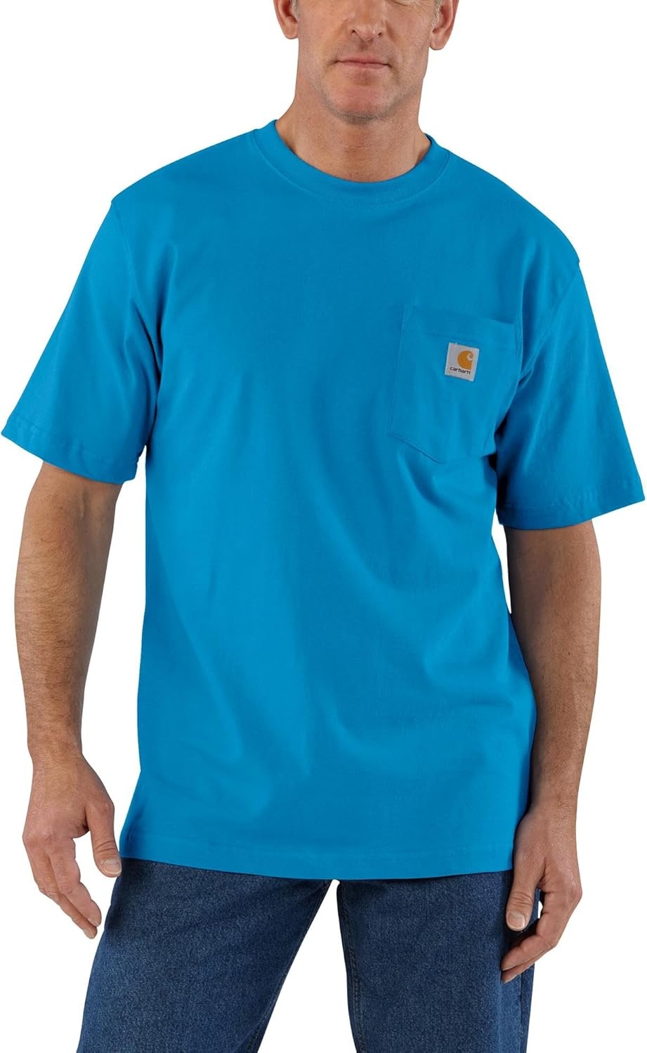 image:imageCarhartt Mens Iconic K87 Pocket TShirt CloseoutAtomic Blue