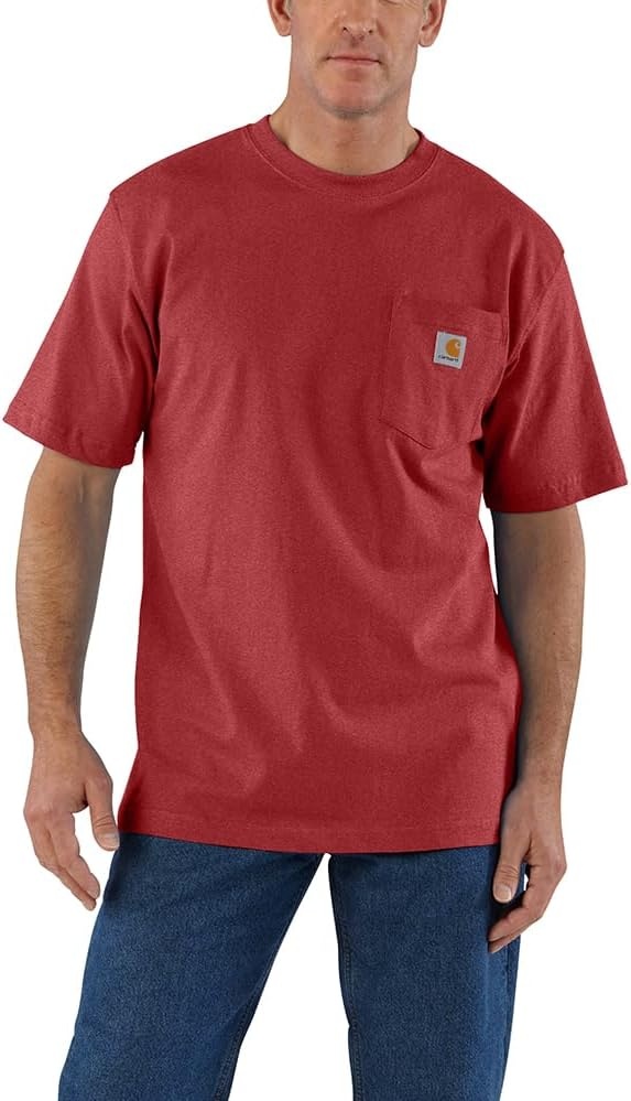 image:imageCarhartt Mens Iconic K87 Pocket TShirt CloseoutCrabapple Heather