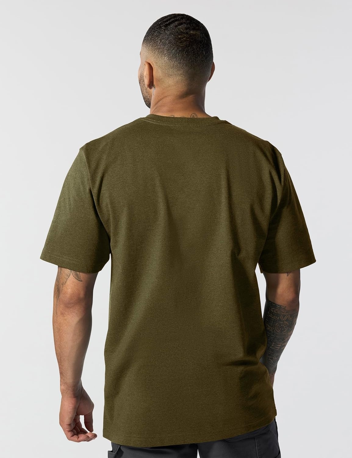 image:imageCarhartt Mens Iconic K87 Pocket TShirt CloseoutDark Bronzed Green Heather