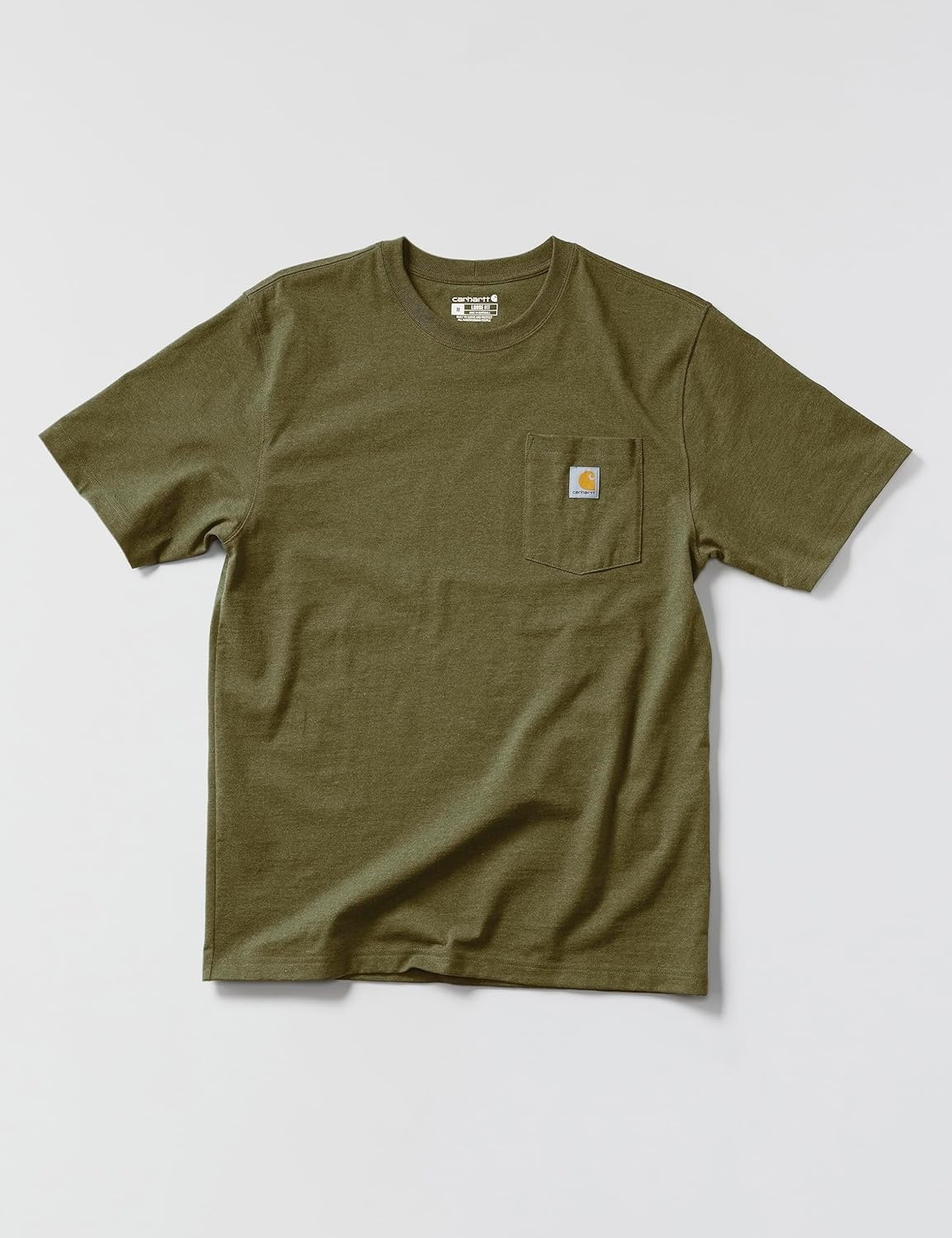 image:imageCarhartt Mens Iconic K87 Pocket TShirt CloseoutDark Bronzed Green Heather