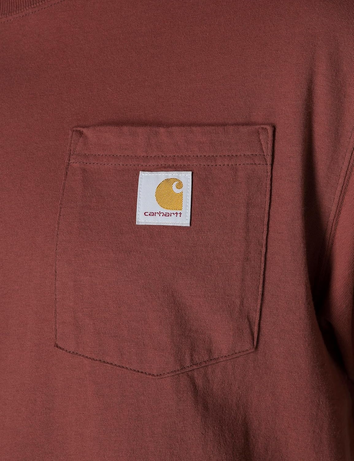 image:imageCarhartt Mens Iconic K87 Pocket TShirt CloseoutDark Spice Red