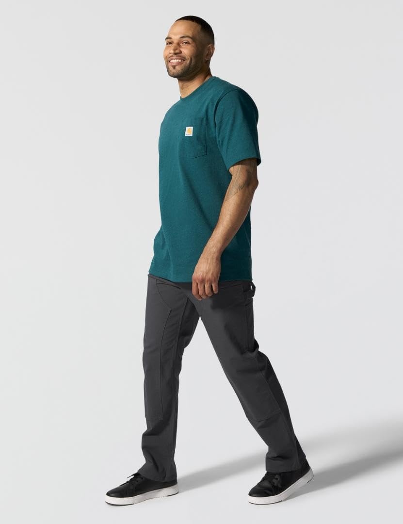 image:imageCarhartt Mens Iconic K87 Pocket TShirt CloseoutGreenstone Heather