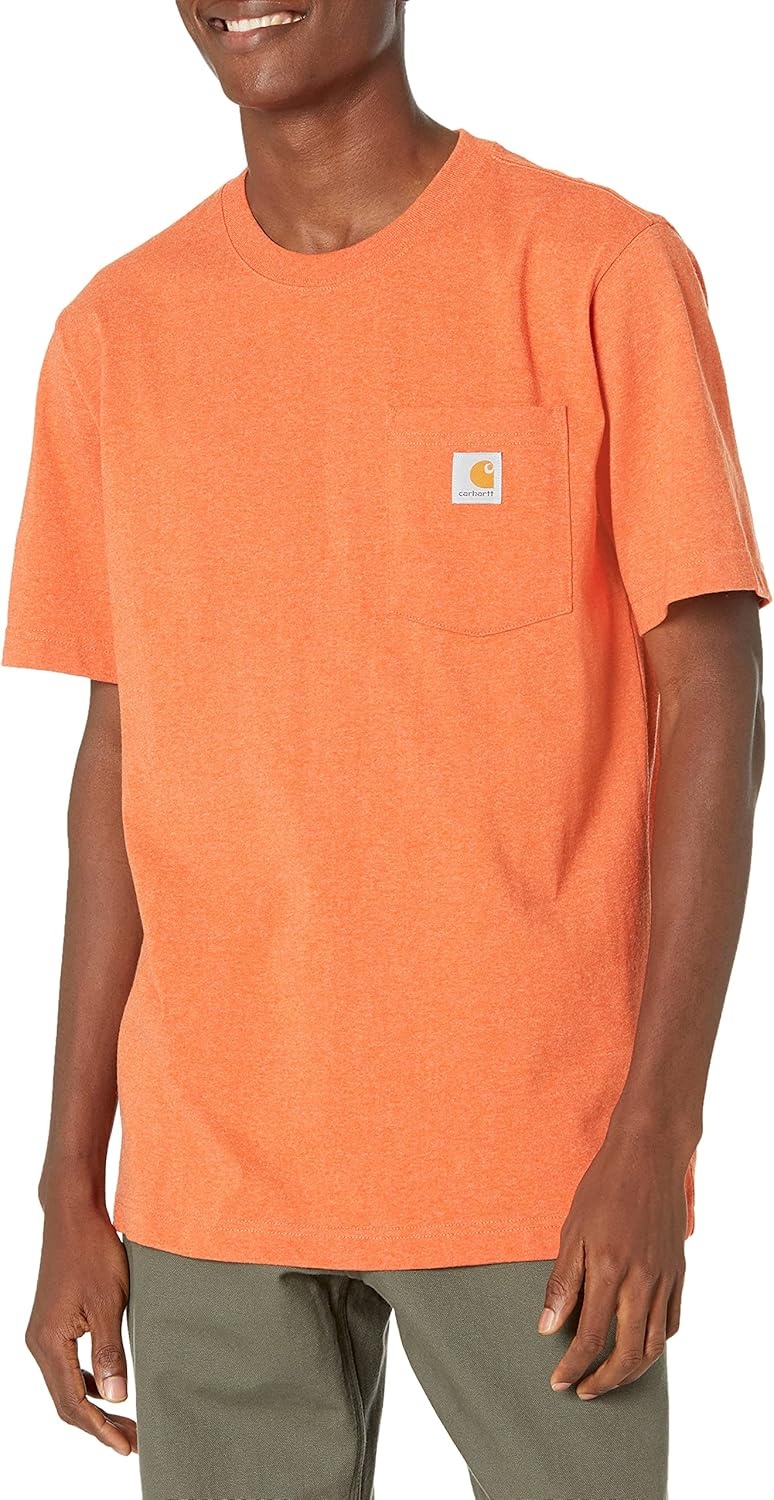image:imageCarhartt Mens Iconic K87 Pocket TShirt CloseoutJasper Heather