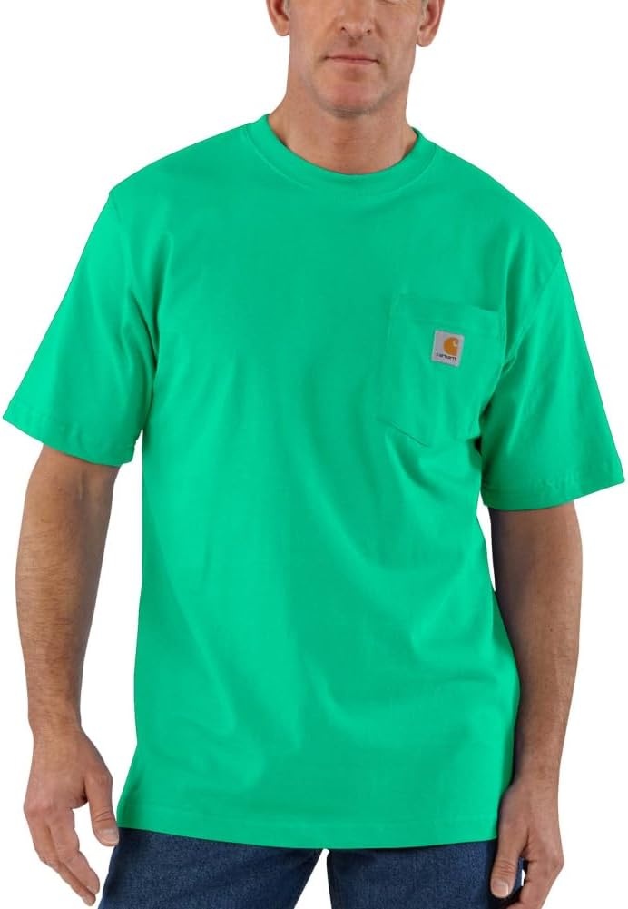 image:imageCarhartt Mens Iconic K87 Pocket TShirt CloseoutMalachite