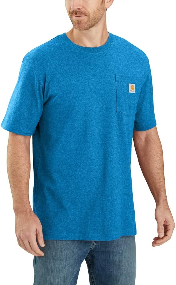 image:imageCarhartt Mens Iconic K87 Pocket TShirt CloseoutMarine Blue Heather